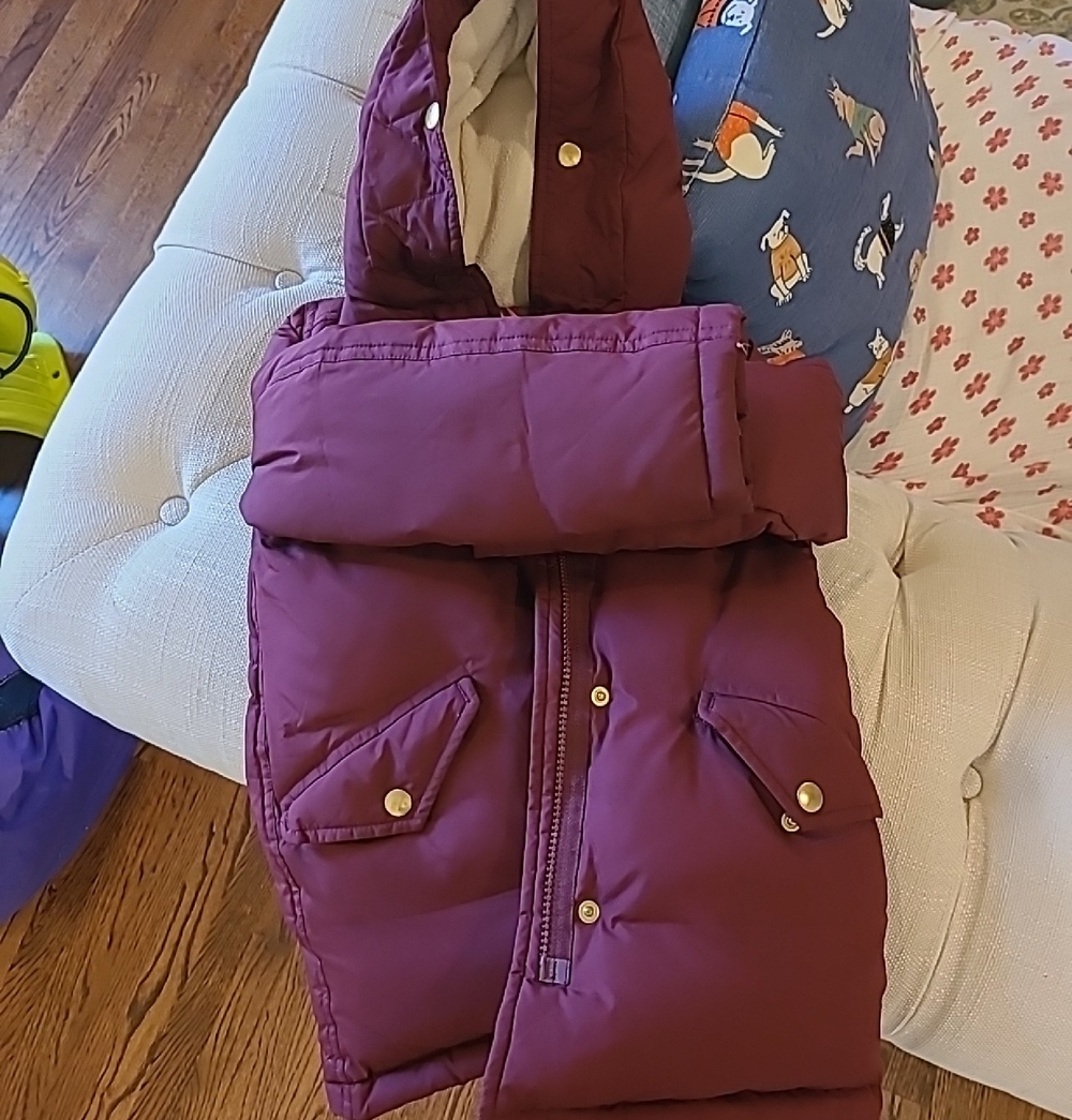 Crewcuts Quilted Hooded Puffer Vest in Plum